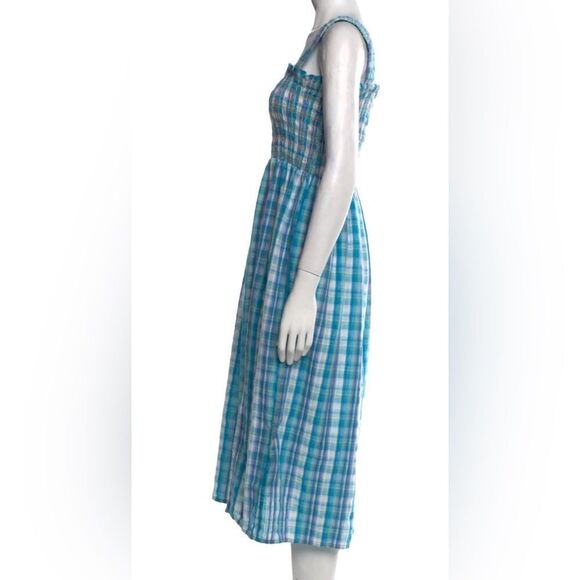 Nicholas Plaid Smocked Apron Dress Size 4 - Picture 2 of 6